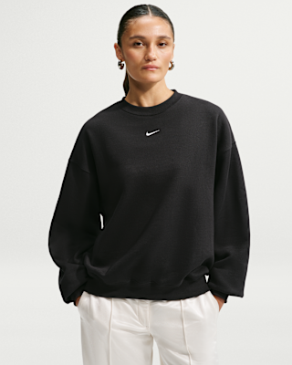 Nike Studio Fleece Medium Weight Women's Oversized Crew-Neck